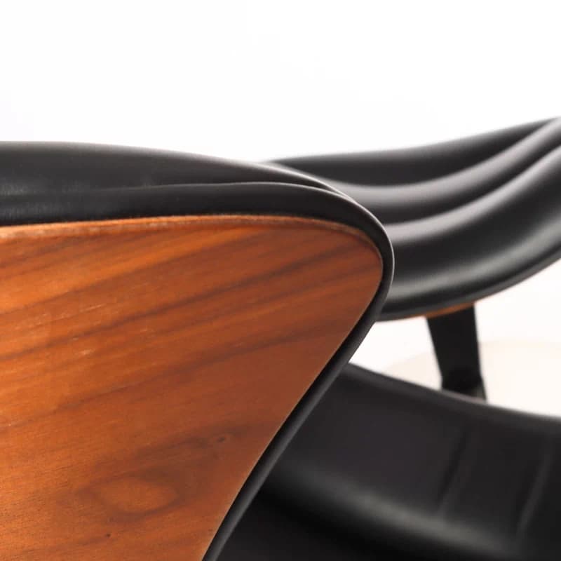 Bentley Black Crescent Swivel Chair