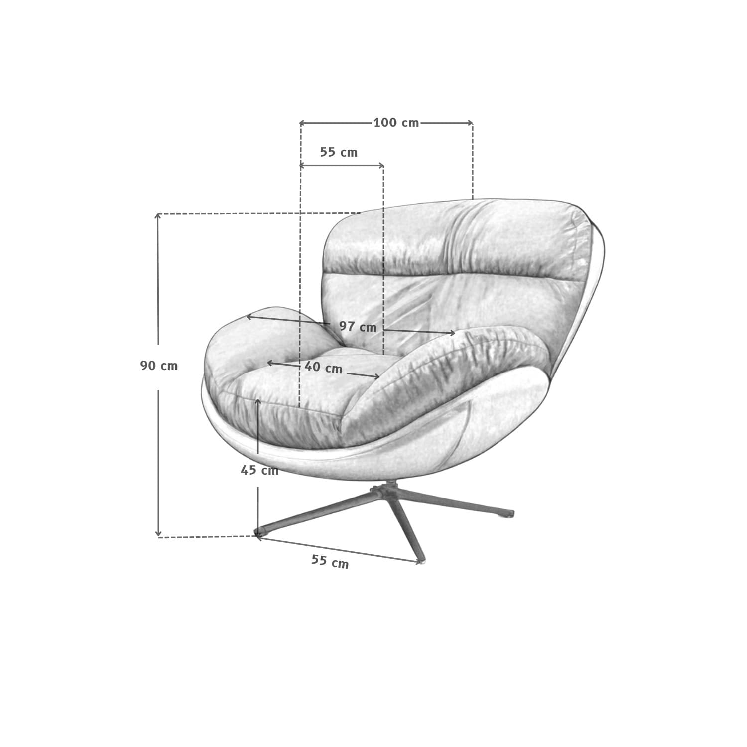 Marlin Tub Swivel Chair