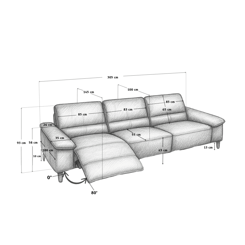 Stellare Recliner Sofa
